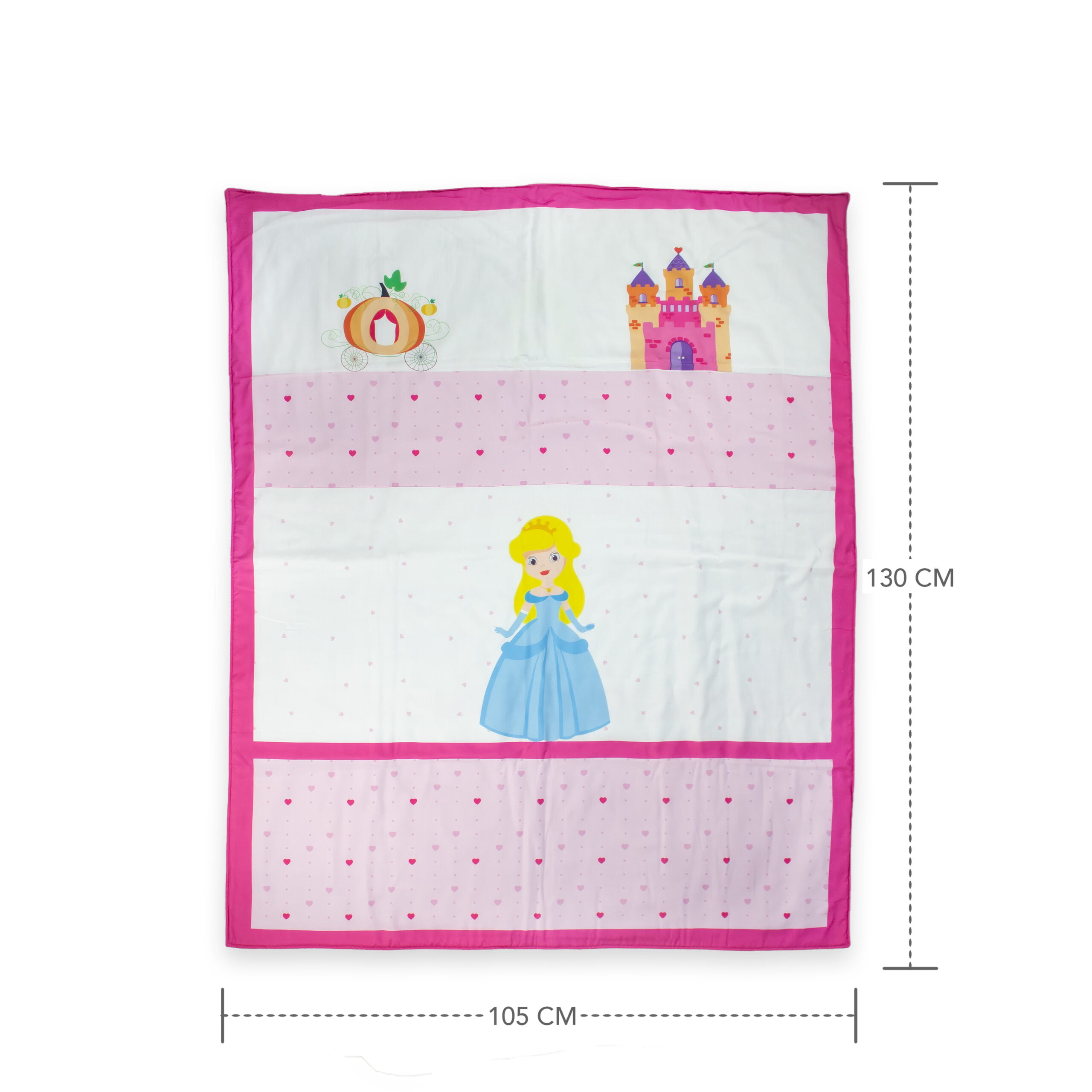 pimsa india new born cotton multilayer breathable baby blanket dohar for gifting pink color doll theme dimension details