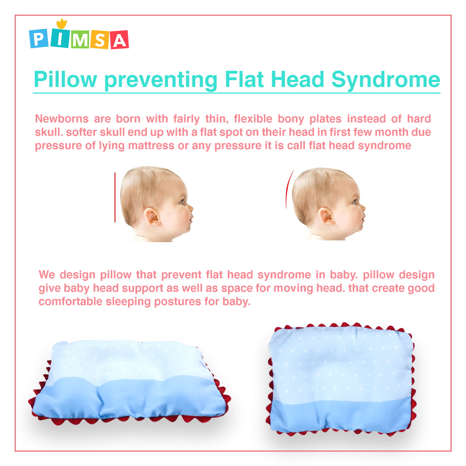 pimsa india new born baby product bedding set with mosquito net bolster and pillow sky blue color ice cream theme pillow preventing flat head syndrome