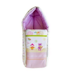 pimsa india Extra Fluffy Sleeping Bag and Convertible for new Born Baby Igloo theme Purple Color front view